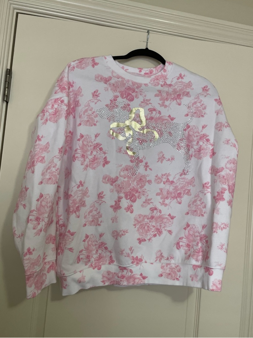 Victoria’s Secret Pink x LoveShackFancy Crewneck Bling Pullover Sweatshirt L